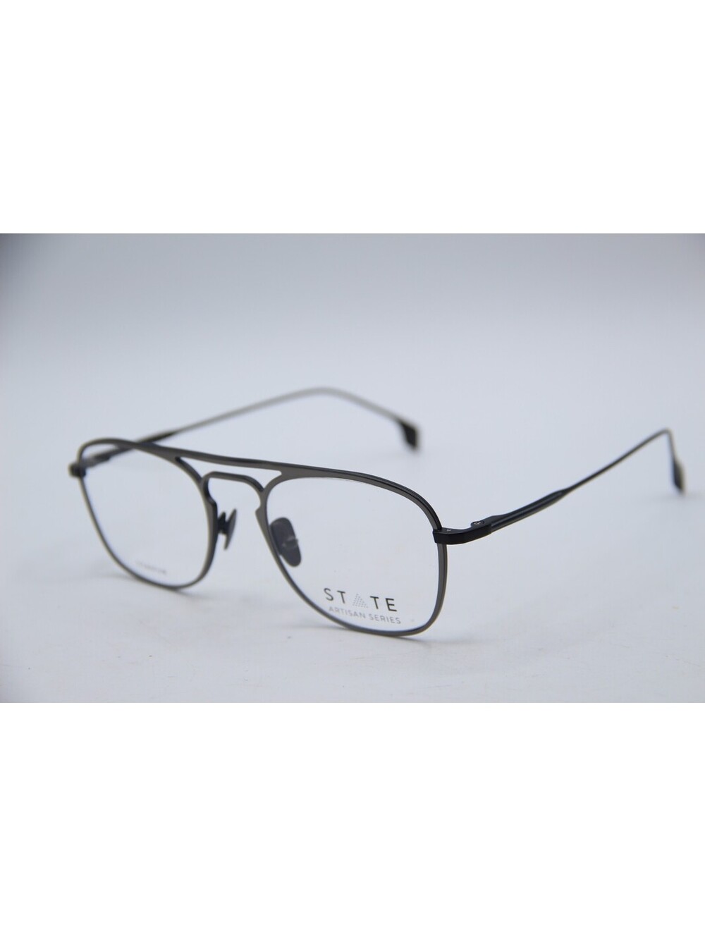 State Sapporo Chrome Black Designer Authentic Eyeglasses 52-20-145